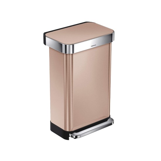 Cos de gunoi cu pedala, 45 L, Rose Gold - simplehuman