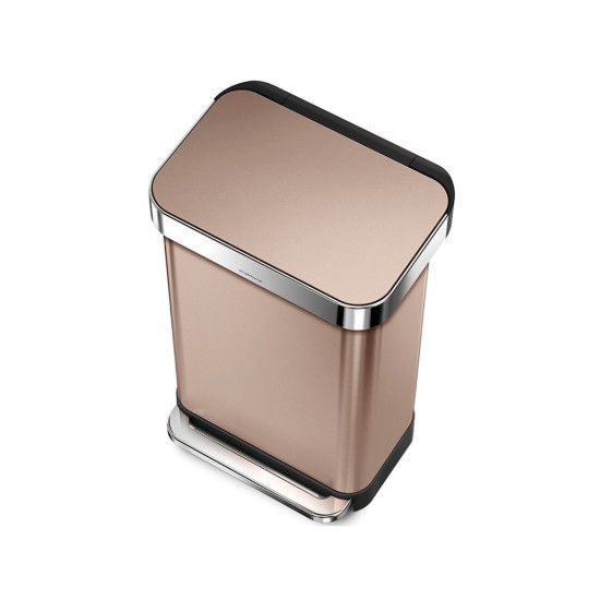 Cos de gunoi cu pedala, 45 L, Rose Gold - simplehuman