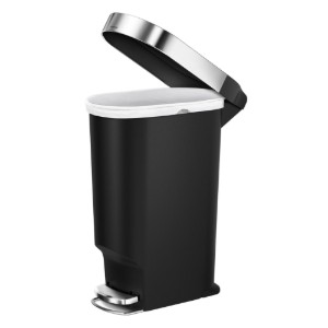 Cos de gunoi Slim, cu pedala, 40 L, plastic, Negru - simplehuman
