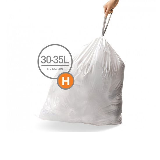 Saci de gunoi cod H, 30-35 L/ 60 buc. plastic - simplehuman