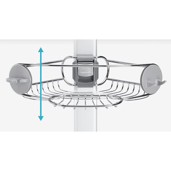 Suport pentru accesorii baie, aluminiu anodizat - simplehuman