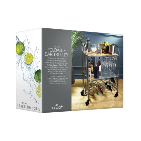 Carucior pentru bar, otel carbon, "Home Bar Drinks" - BarCraft