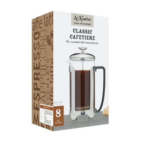 Cafetiera sticla, 1L, "French Press" - Kitchen Craft