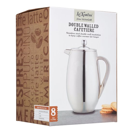 Cafetiera inox, 1L, cu perete dublu "Le'Xpress" - Kitchen Craft