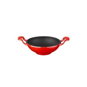 Tigaie wok, fonta, 16 cm, Rosu - LAVA