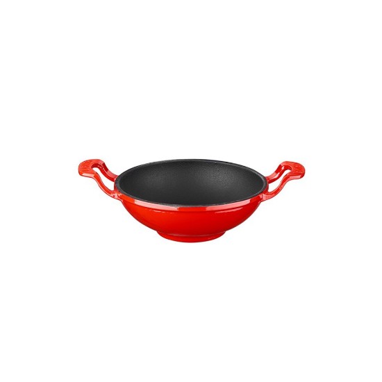 Tigaie wok, fonta, 16 cm, Rosu - LAVA