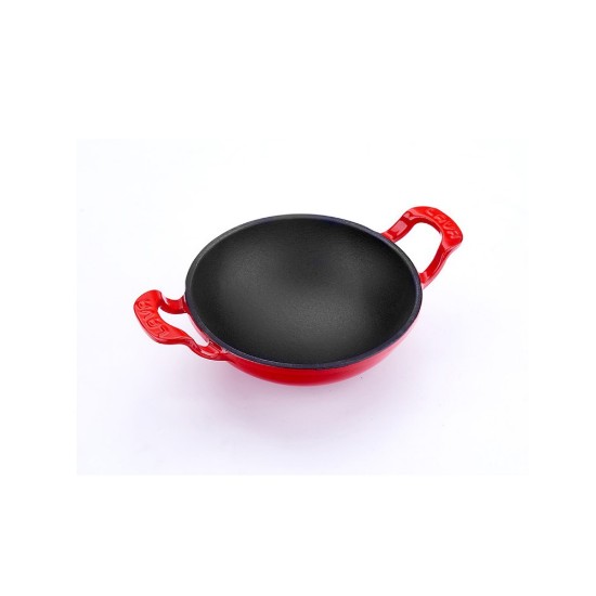 Tigaie wok, fonta, 16 cm, Rosu - LAVA