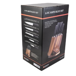 Set cutite 6 piese, suport rotativ - Zokura