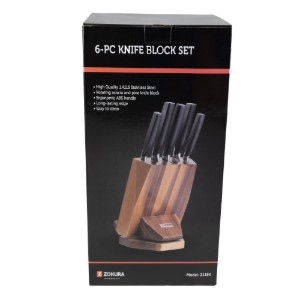 Set cutite 6 piese, suport rotativ - Zokura