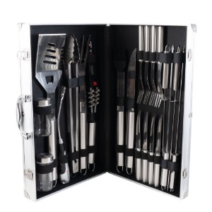 Set 24 piese pentru gratar, inox  - Zokura