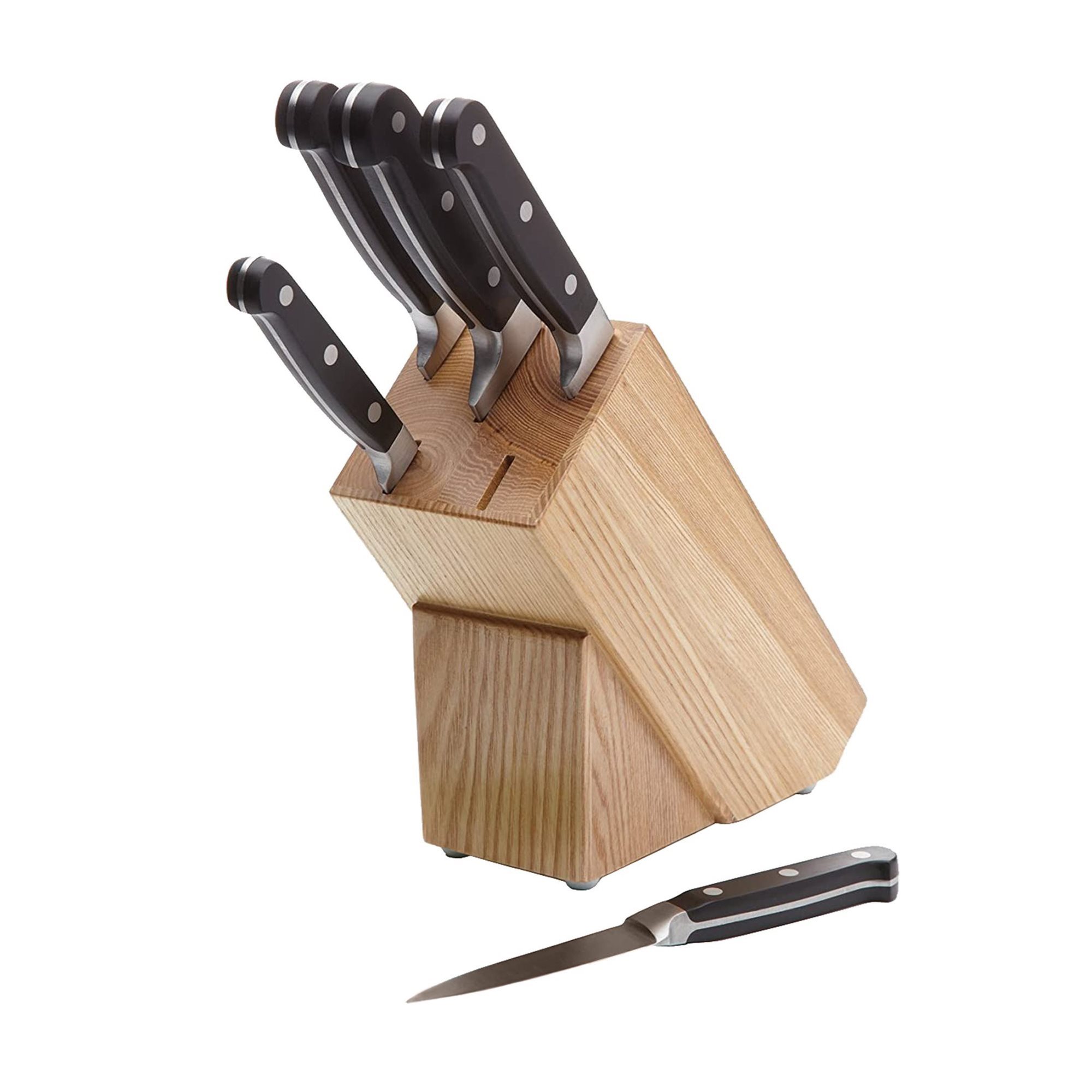 Parasite Manufacturer carbohydrate Set cutite 6 piese, cu suport din lemn de stejar - Kitchen Craft |  KitchenShop