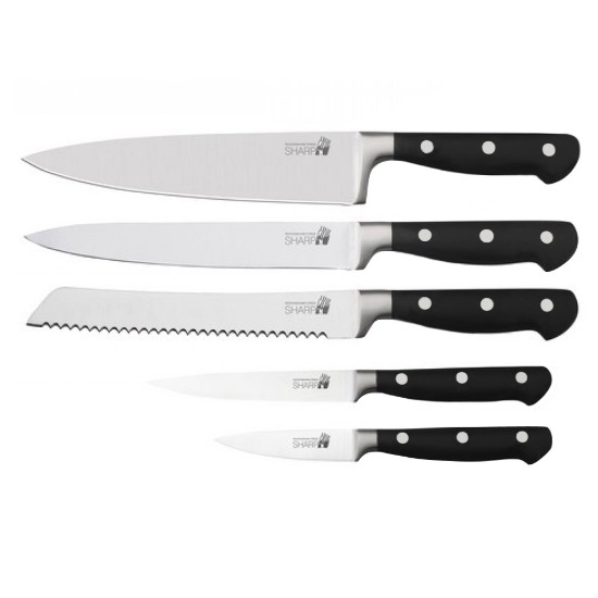 Set cutite de bucatarie 6 piese, inox, "Rockingham Forge Sharp'N" - Grunwerg