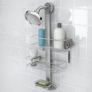 Suport ajustabil pentru accesorii dus, aluminiu anodizat - simplehuman