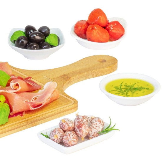 Set 4 mini-boluri dreptunghiulare, ceramica, 7,8 x 5 cm, "Tapas + Friends" - Westmark