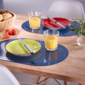 Suport farfurii (napron) oval, 45,5 x 29 cm, vinil, Albastru-cobalt, "Fun" - Saleen
