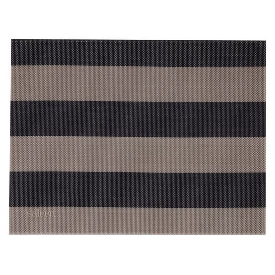 Suport farfurii (napron) "Stripes", 42 x 32 cm, vinil, bej/negru - Saleen