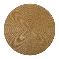 Suport farfurii (napron) rotund, 38x38 cm, vinil, Bej, "Circle" - Saleen