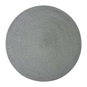 Suport farfurii (napron) rotund, 38x38 cm, vinil, Gri, "Circle" - Saleen
