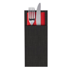 Set 6 suporturi pentru tacamuri, plastic, 24 x 9 cm, "Rahmen", Antracit - Saleen