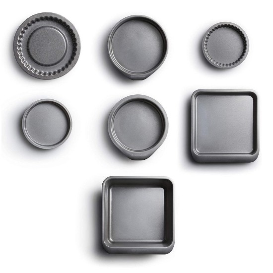 Set tavi antiaderente, 7 piese, otel carbon, "Master Class" - Kitchen Craft