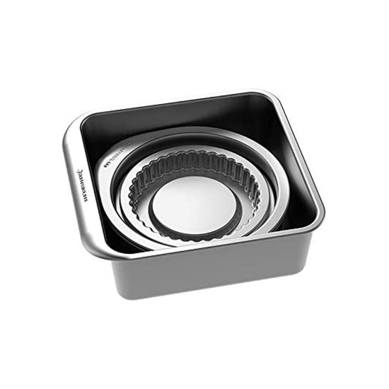 Set tavi antiaderente, 7 piese, otel carbon, "Master Class" - Kitchen Craft