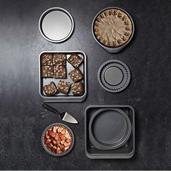Set tavi antiaderente, 7 piese, otel carbon, "Master Class" - Kitchen Craft