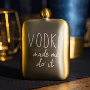 Butelca inox, "Vodka made me do it", 175ml, "Bar Craft" - Kitchen Craft