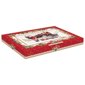 Platou servire 35 x 23 cm "CHRISTMAS MEMORIES", portelan - Nuova R2S