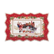 Platou servire, portelan, 35 x 23 cm, "CHRISTMAS MEMORIES" - Nuova R2S
