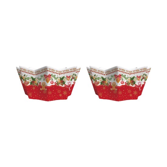 Set 2 boluri, portelan, 14cm, "CHRISTMAS MEMORIES" - Nuova R2S