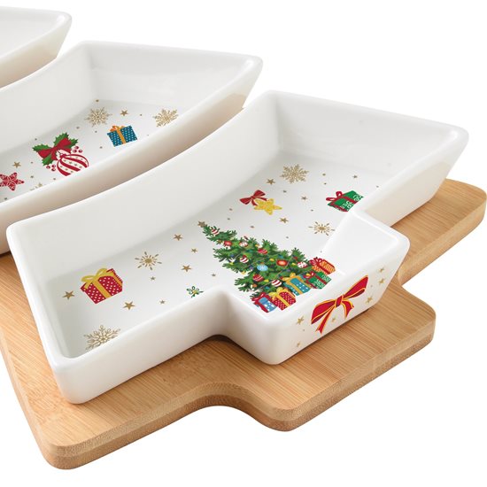 Set servire aperitive 4 piese, "CHRISTMAS ORNAMENTS" - Nuova R2S