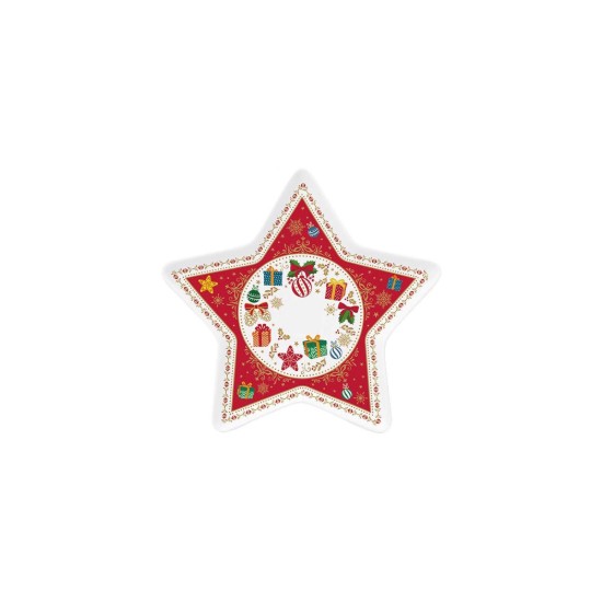 Farfurie 19,5 cm "CHRISTMAS ORNAMENTS", portelan - Nuova R2S