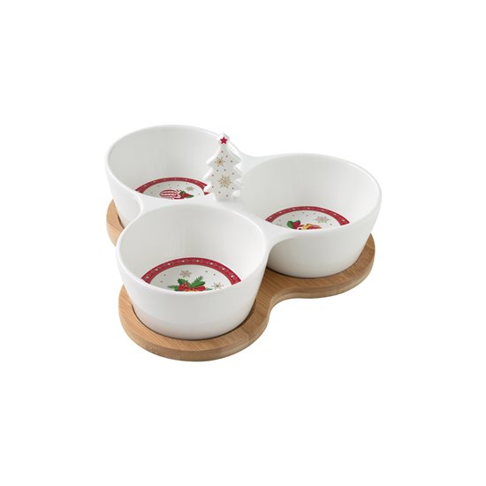 Set servire aperitive 2 piese "CHRISTMAS ORNAMENTS" - Nuova R2S