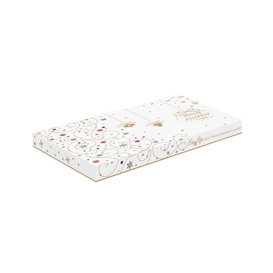 Set 6 decoratiuni brad, portelan, "MERRY CHRISTMAS" - Nuova R2S