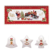 Set servire aperitive 4 piese, 36x16cm, "CHRISTMAS MEMORIES" - Nuova R2S