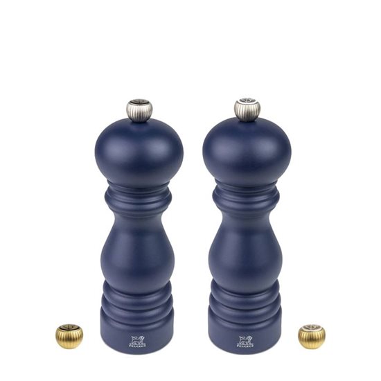 Set 2 rasnite sare si piper, 18 cm "Paris Classic", Deep Blue - Peugeot