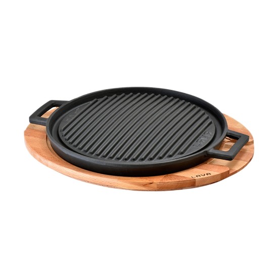 Grill fonta, cu suport, 28 cm - LAVA