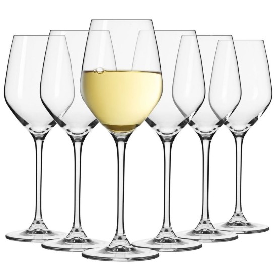 Set 6 pahare vin alb, sticla cristalina, 340ml, "Splendour" - Krosno