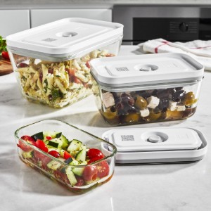 Set 3 caserole vidare, sticla, "FRESH & SAVE" - Zwilling