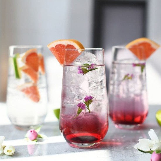 Set 6 pahare long drinks, sticla, 490ml, "Splendour" - Krosno