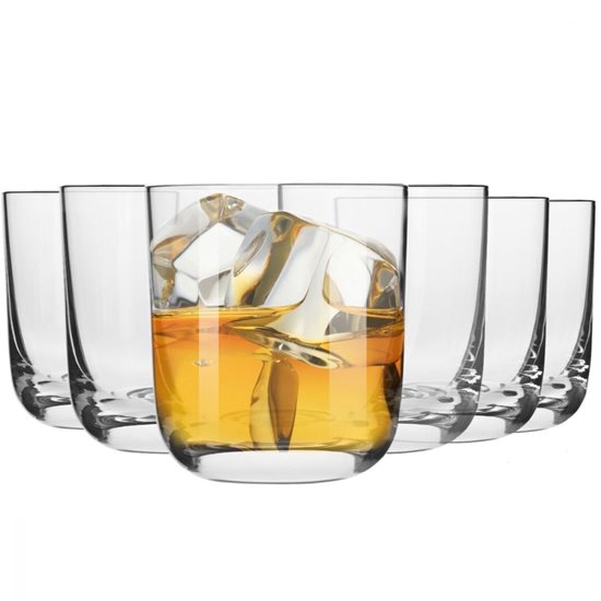 Set 6 pahare whisky, sticla, 300ml, "Glamour" - Krosno