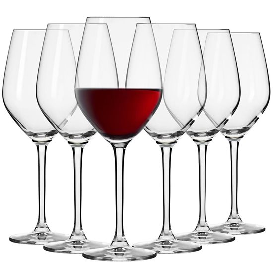 Set 6 pahare vin rosu, sticla cristalina, 300ml, "Splendour" - Krosno