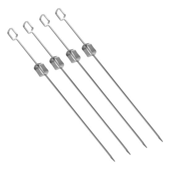 Set 4 tepuse pentru frigarui, 40,5 cm, inox - Koopman