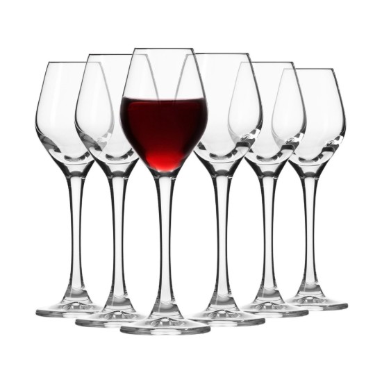 Set 6 pahare lichior, sticla cristalina, 70ml, "Splendour" - Krosno