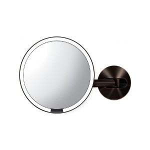 Oglinda cosmetica de perete, cu senzor, 23 cm, Dark Bronze - simplehuman