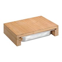 Tocator bambus cu tava de colectare, 27,5 x 37,5 cm - Kesper