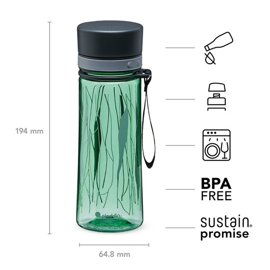 Sticla plastic, 350ml, "Aveo", Basil Green - Aladdin