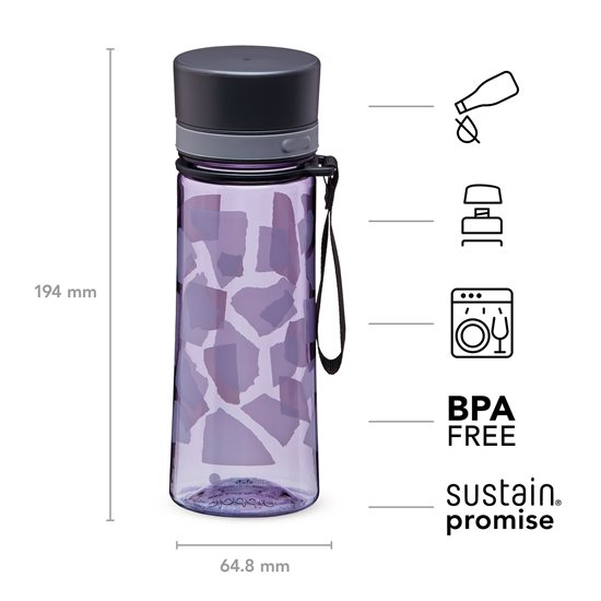 Sticla plastic, 350ml, "Aveo", Violet Purple - Aladdin