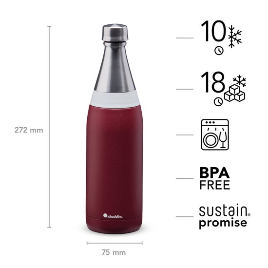 Sticla inox, 600ml, "Fresco Thermavac", Burgundy Red - Aladdin