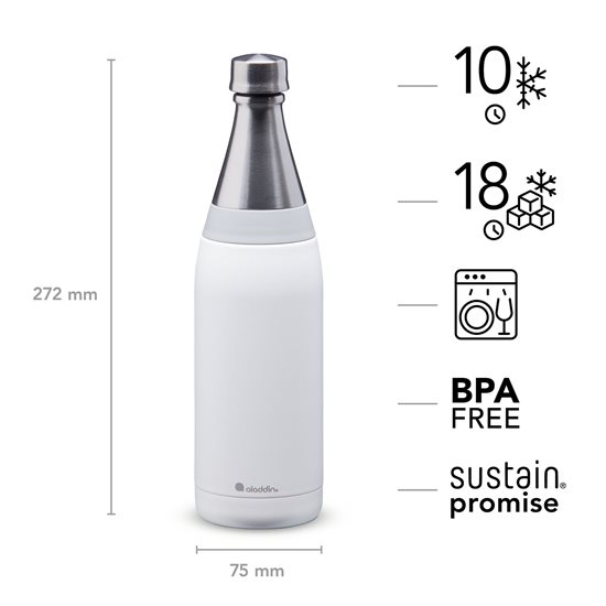 Sticla inox, 600ml, "Fresco Thermavac", Snowflake White - Aladdin